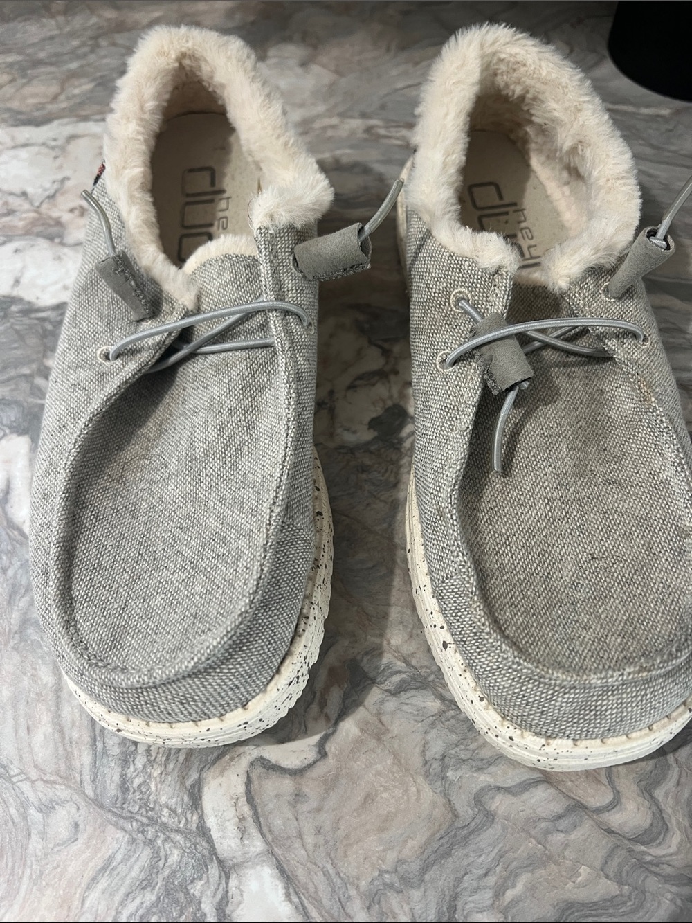 Hey Dude  Grey Furry-Lined Casual Slip-On Shoes